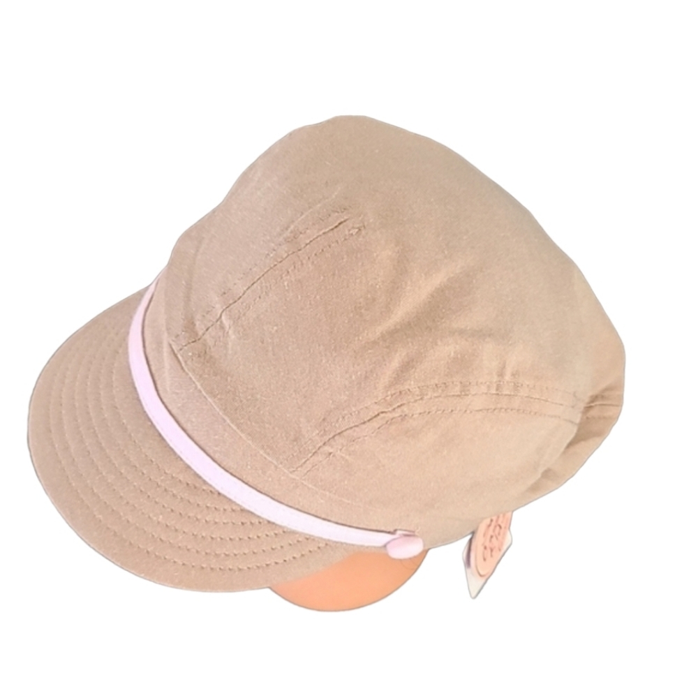 Goorin Bros. Sand Cassel Kids Cadet Cabbie Military Tan Pink Girls Hat S M - Picture 4 of 12